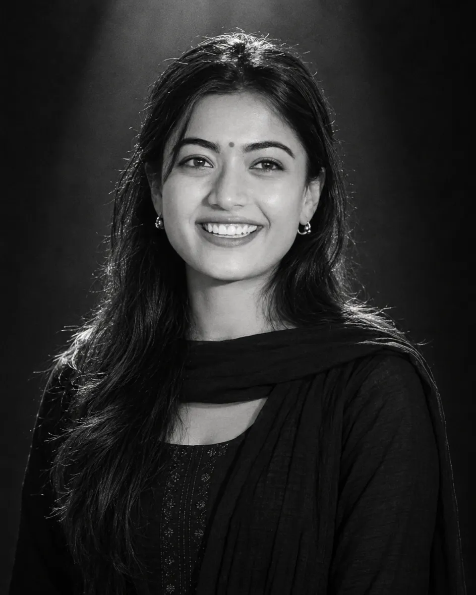 Monochrome Portrait in Chudidar