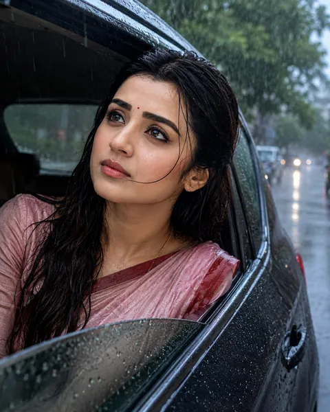 Monsoon Rain, Car Window