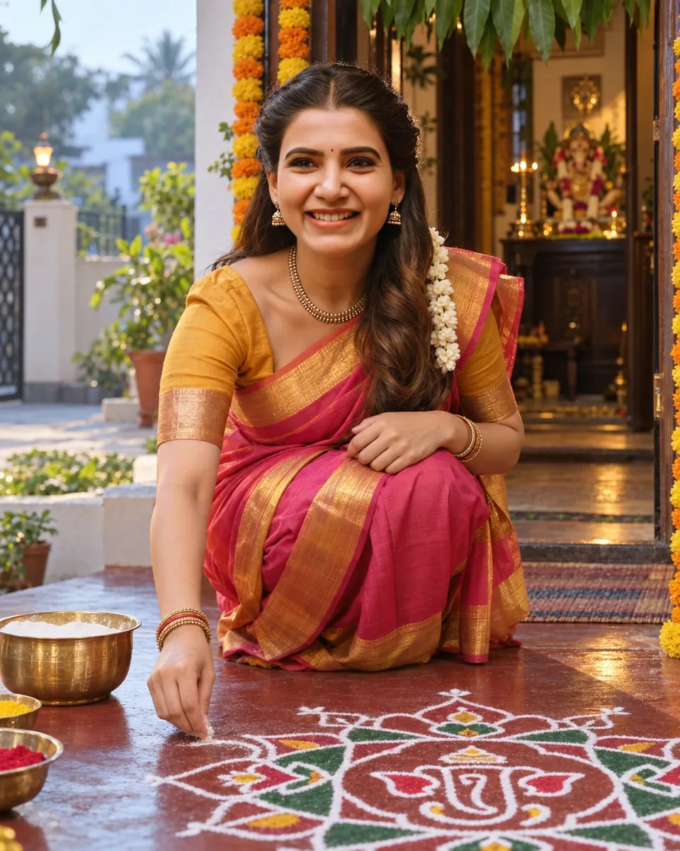 Morning Ritual Kolam Artist