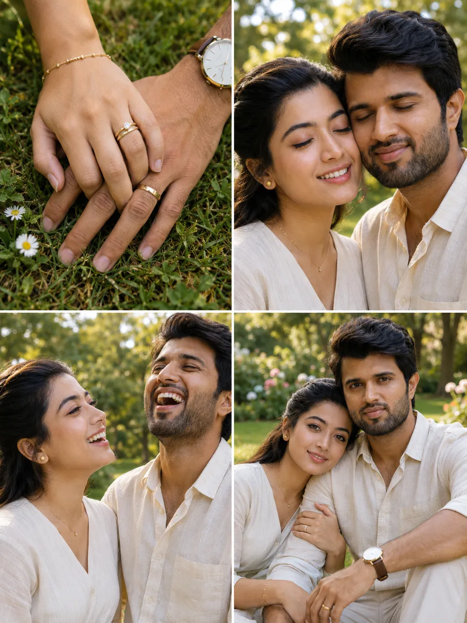 Multi-Frame Garden Couple Collage