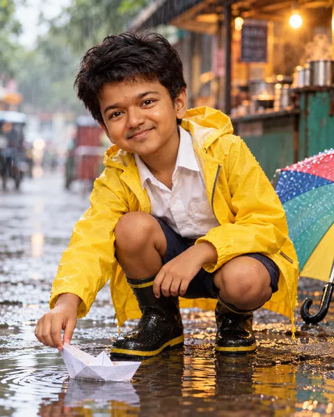 Nostalgic Childhood Rainy Day