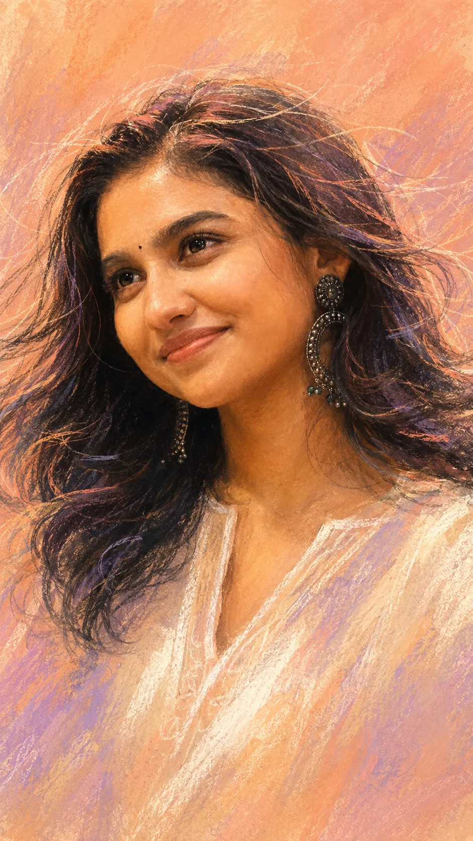 Peach Chalk Dawn Portrait