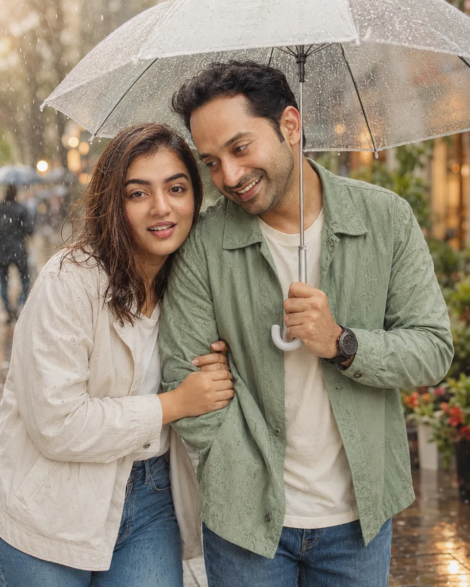 Playful Rain, One Umbrella
