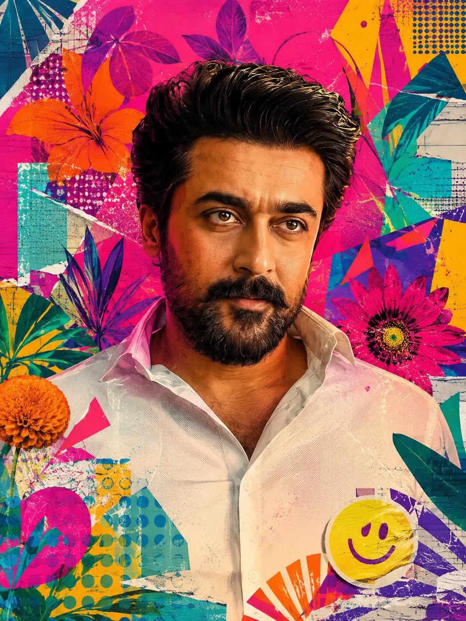 Pop-Art Floral Portrait