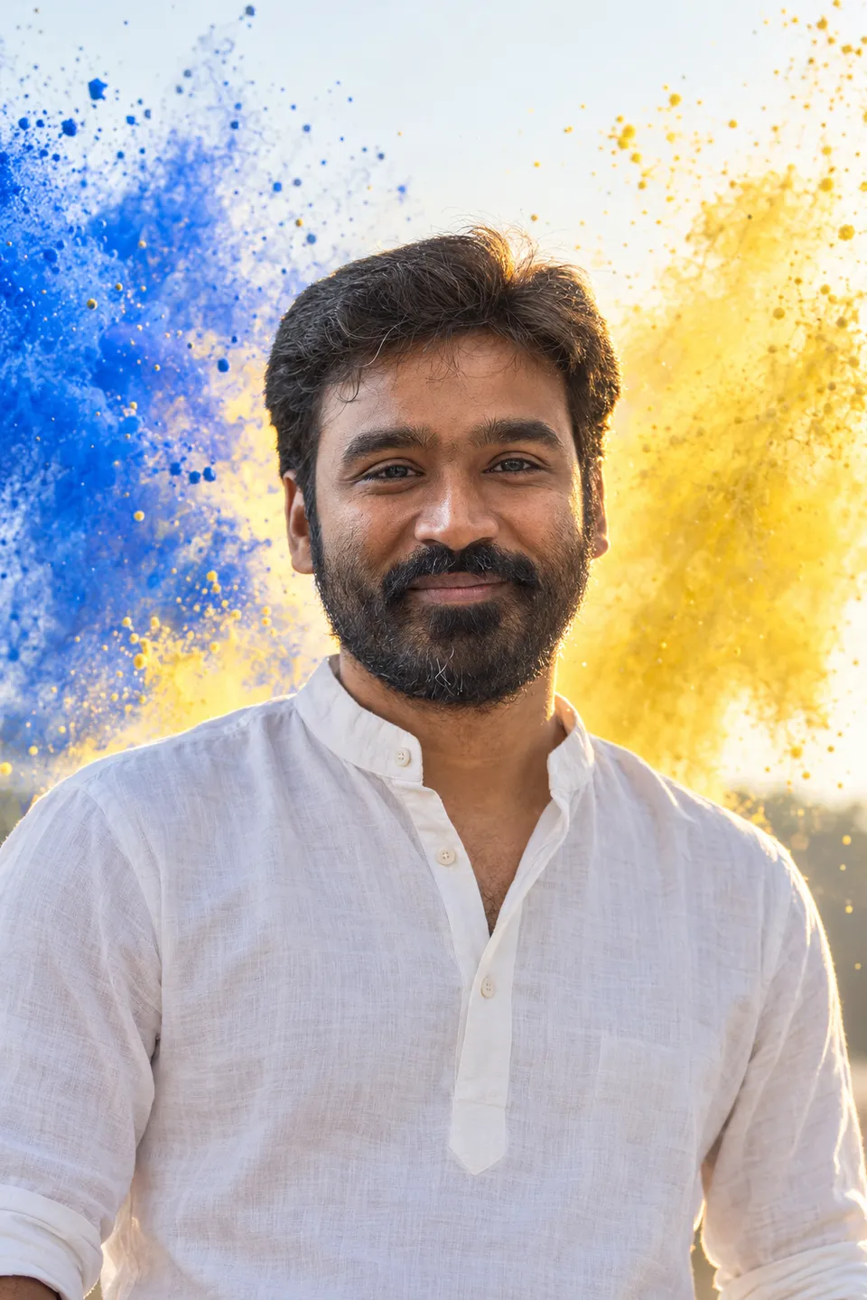 Vibrant Powder Burst Portrait