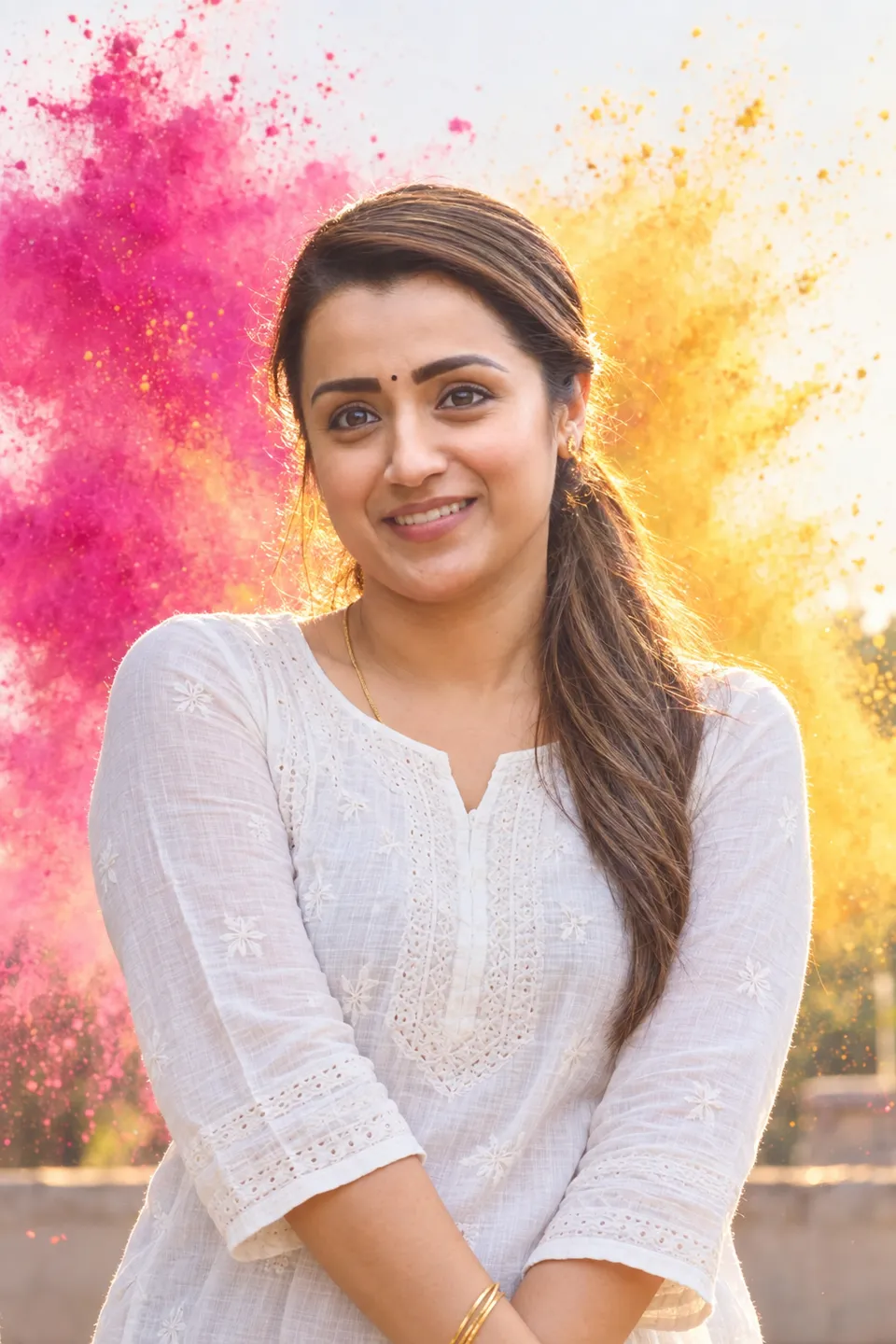 Joyful Color Burst Portrait