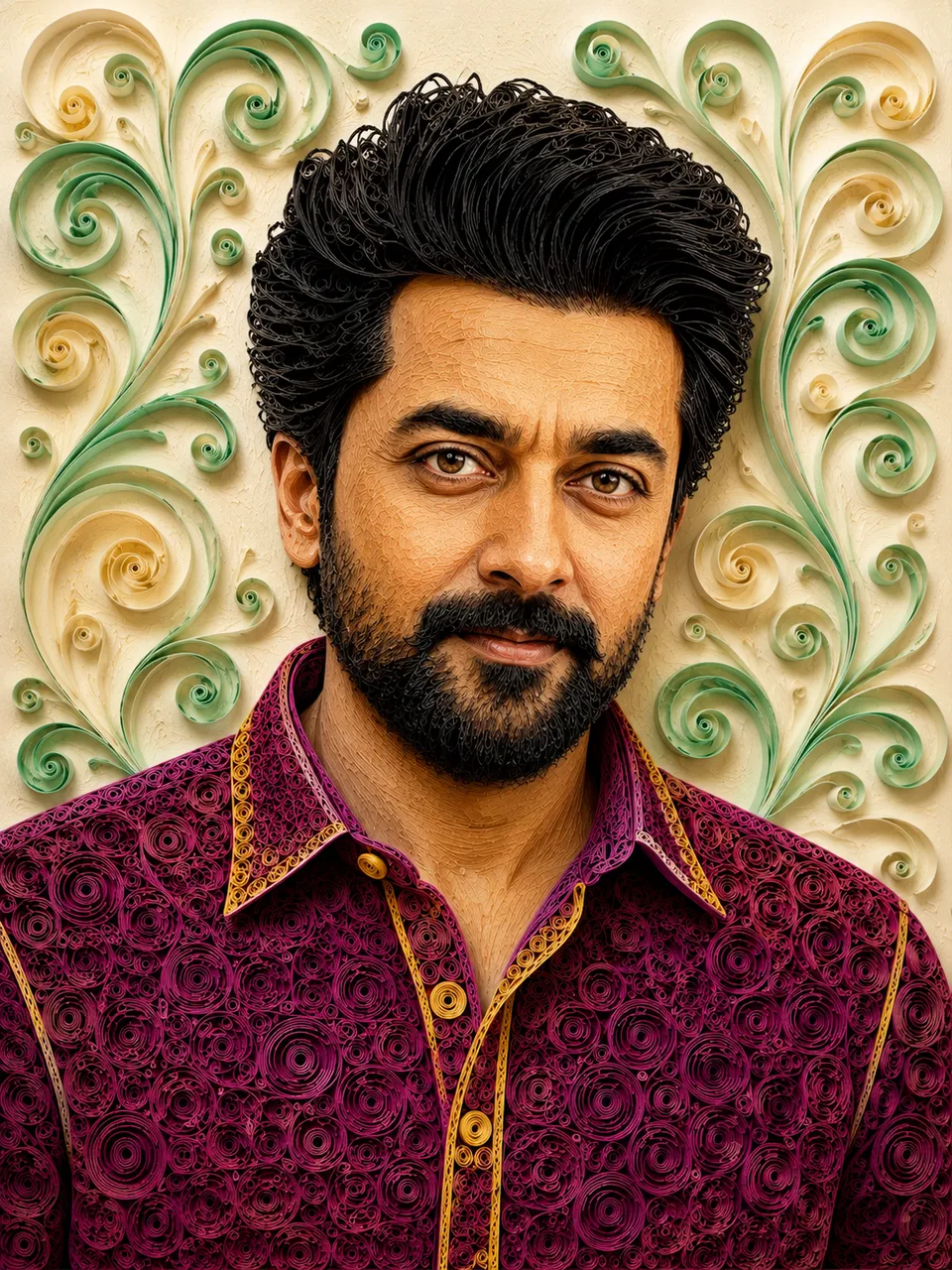 Quilled Masculine Portrait
