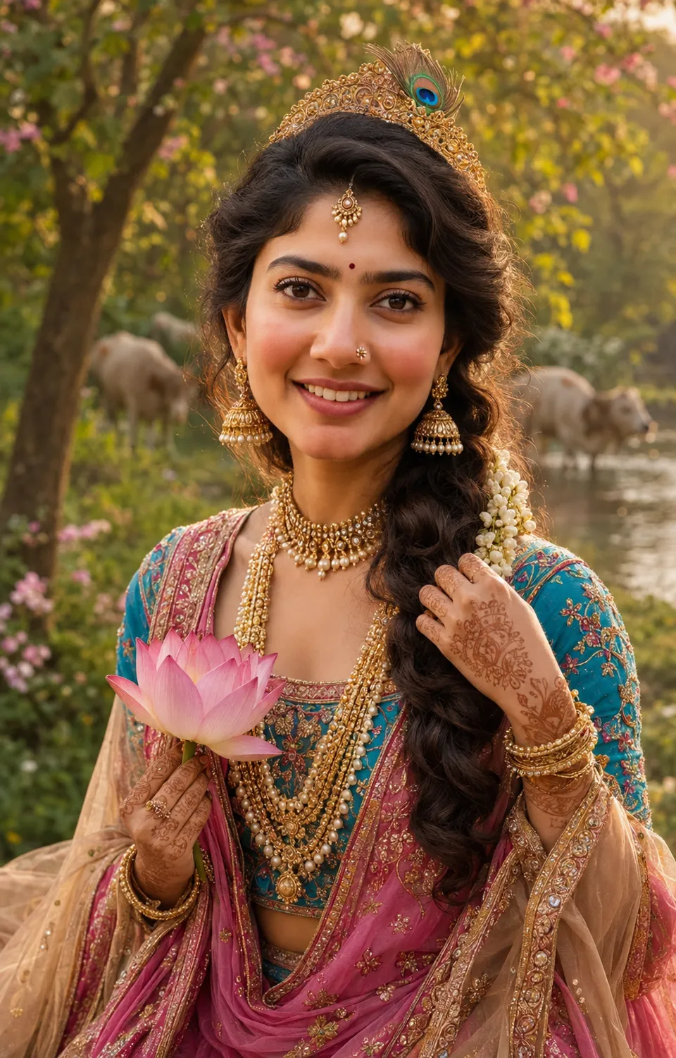Radha in Brindavan Garden
