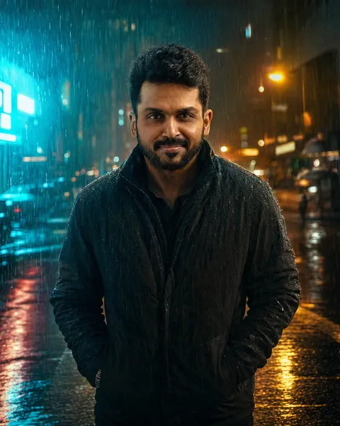 Rain-Soaked Neon Street