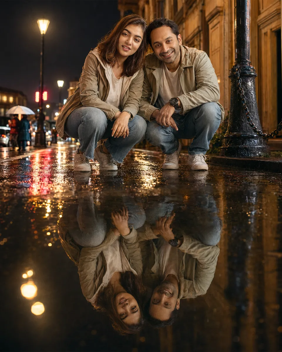 Rain-Puddle Street Reflection
