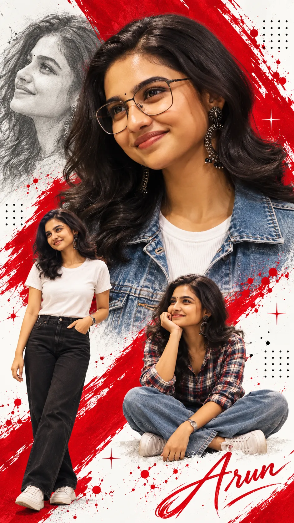 Red Splash Name Poster