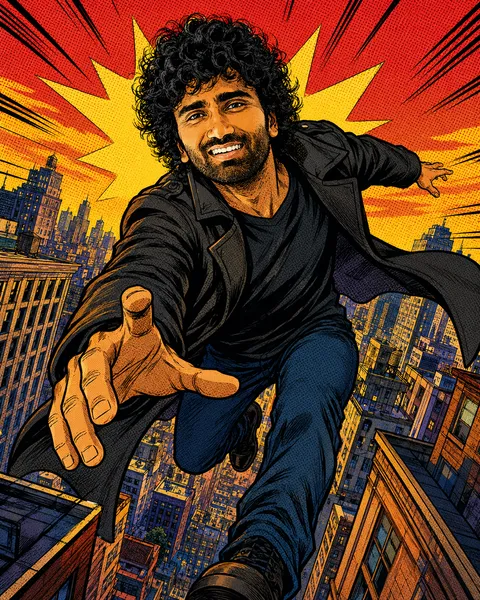 Dynamic Comic Book Leap