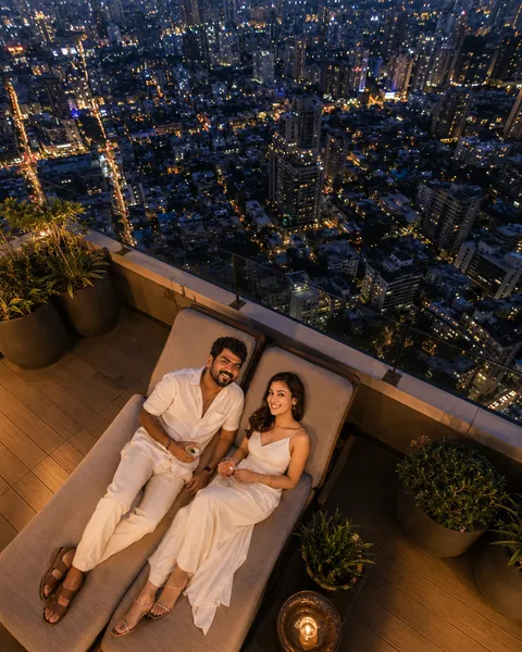 Rooftop Terrace, City Below (Couple)