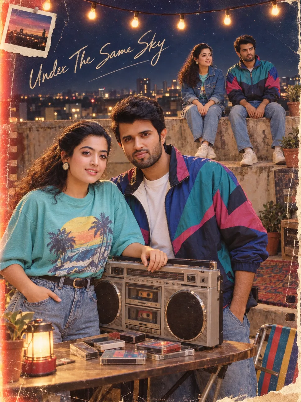 Nostalgic 1980s Rooftop Scene