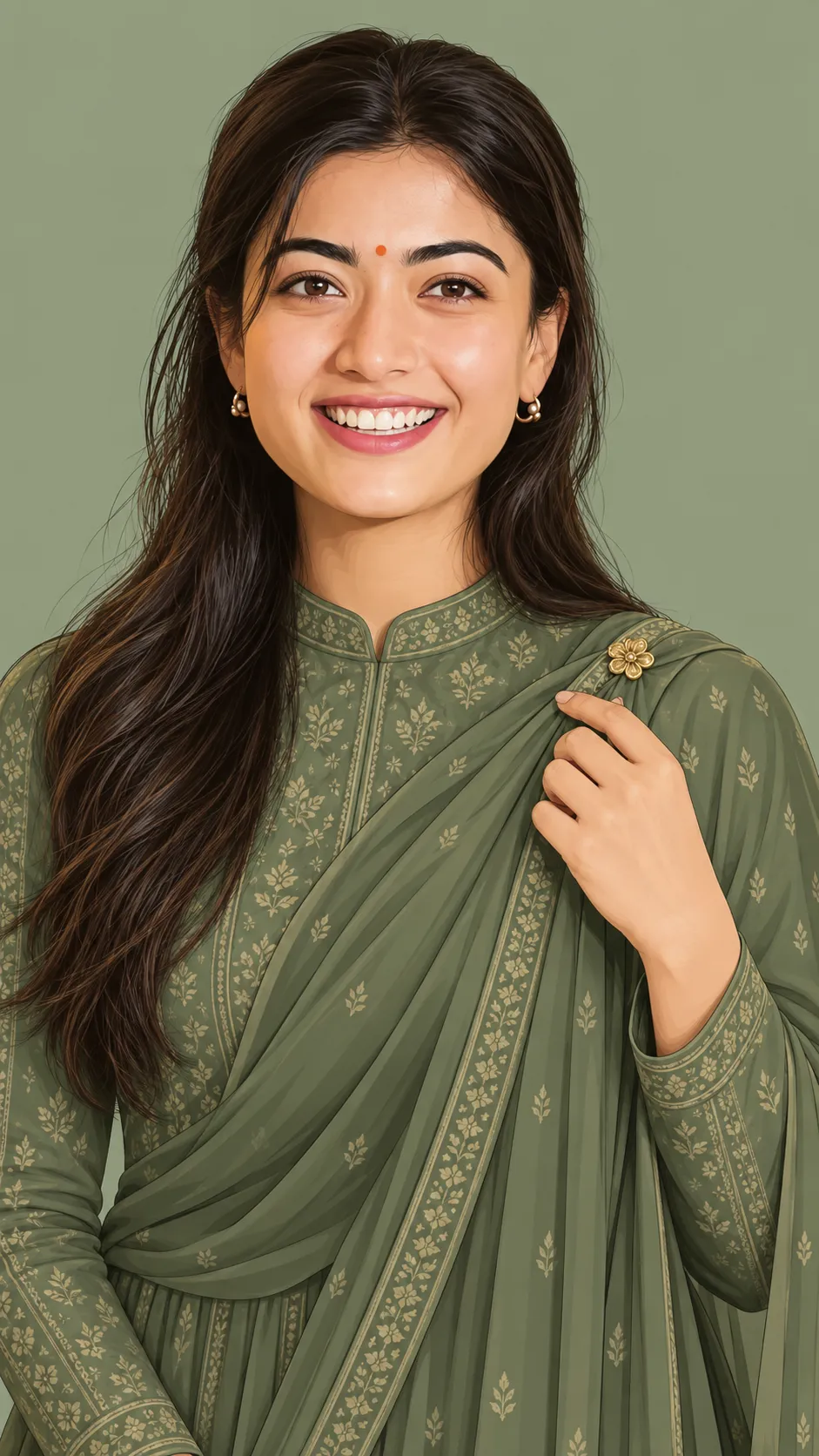 Sage Lehenga Portrait