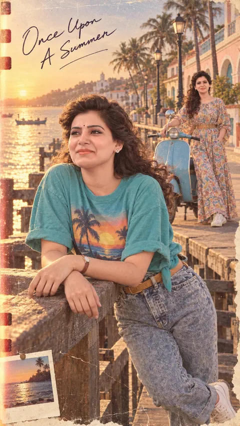 Nostalgic 1980s Coastal Poster