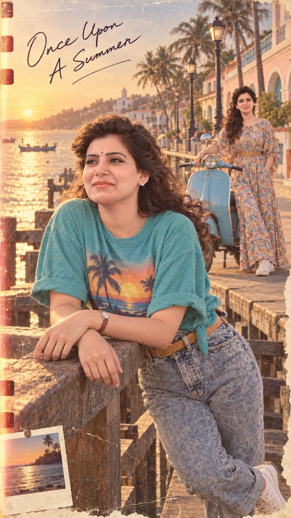 Nostalgic 1980s Coastal Poster