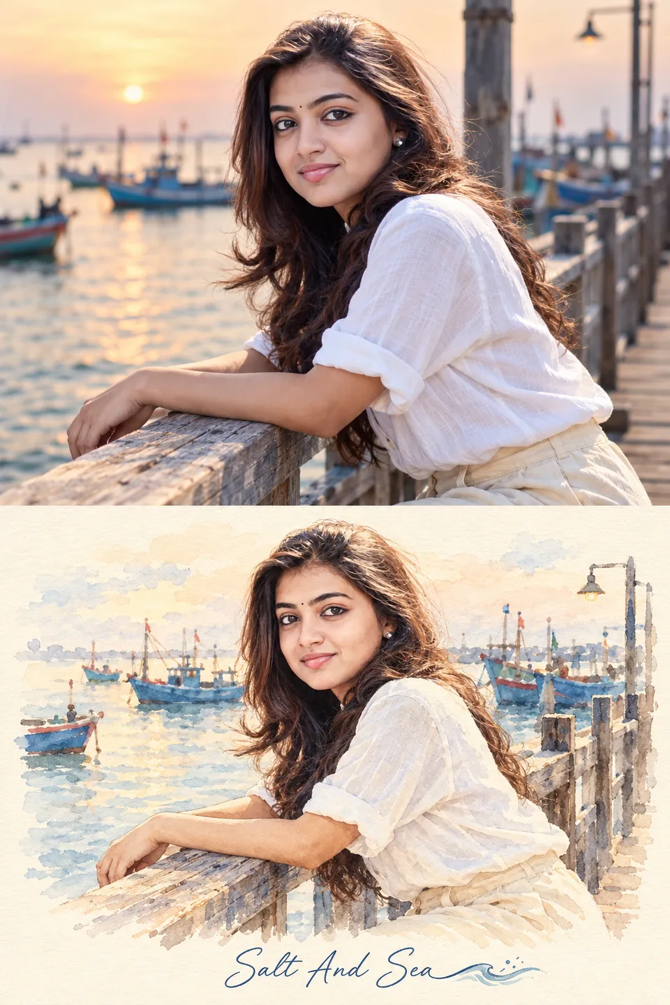 Salt And Sea Keepsake Diptych
