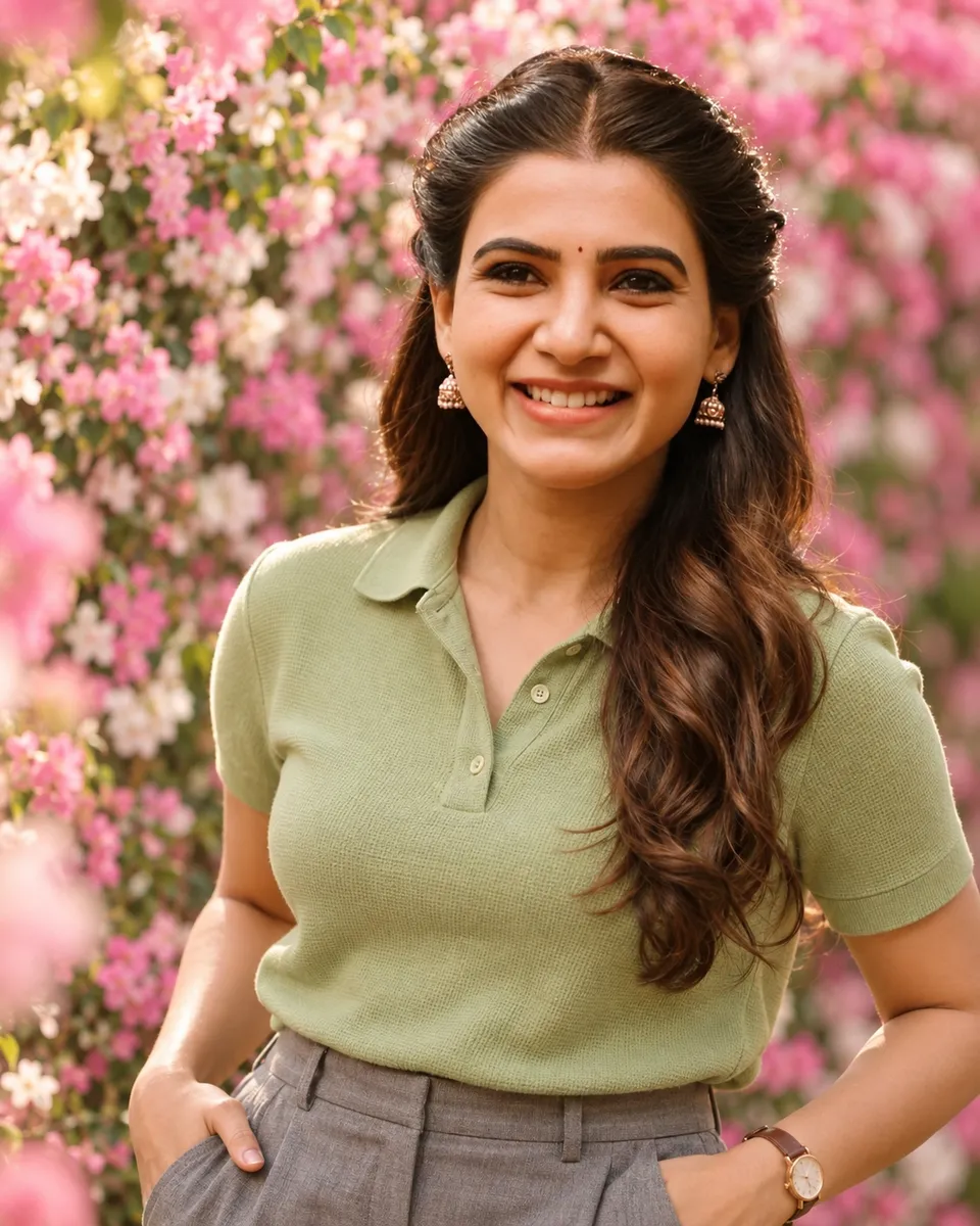 Spring Portrait in Blossom Light