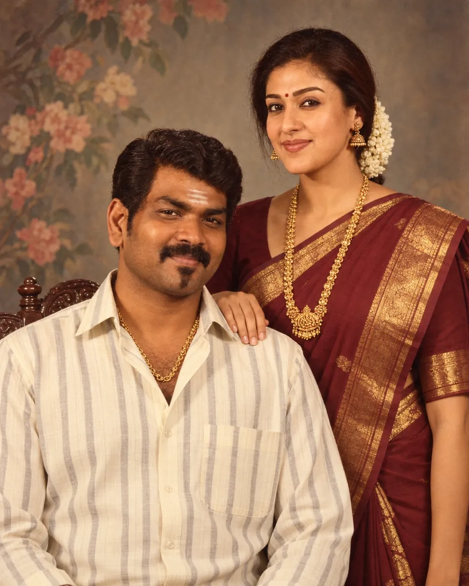 1980s Studio Couple Portrait