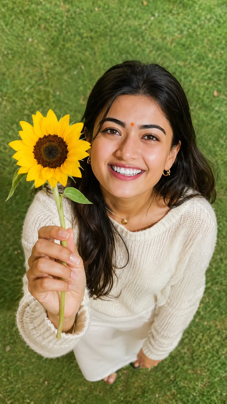 Sunflower Smile in Green