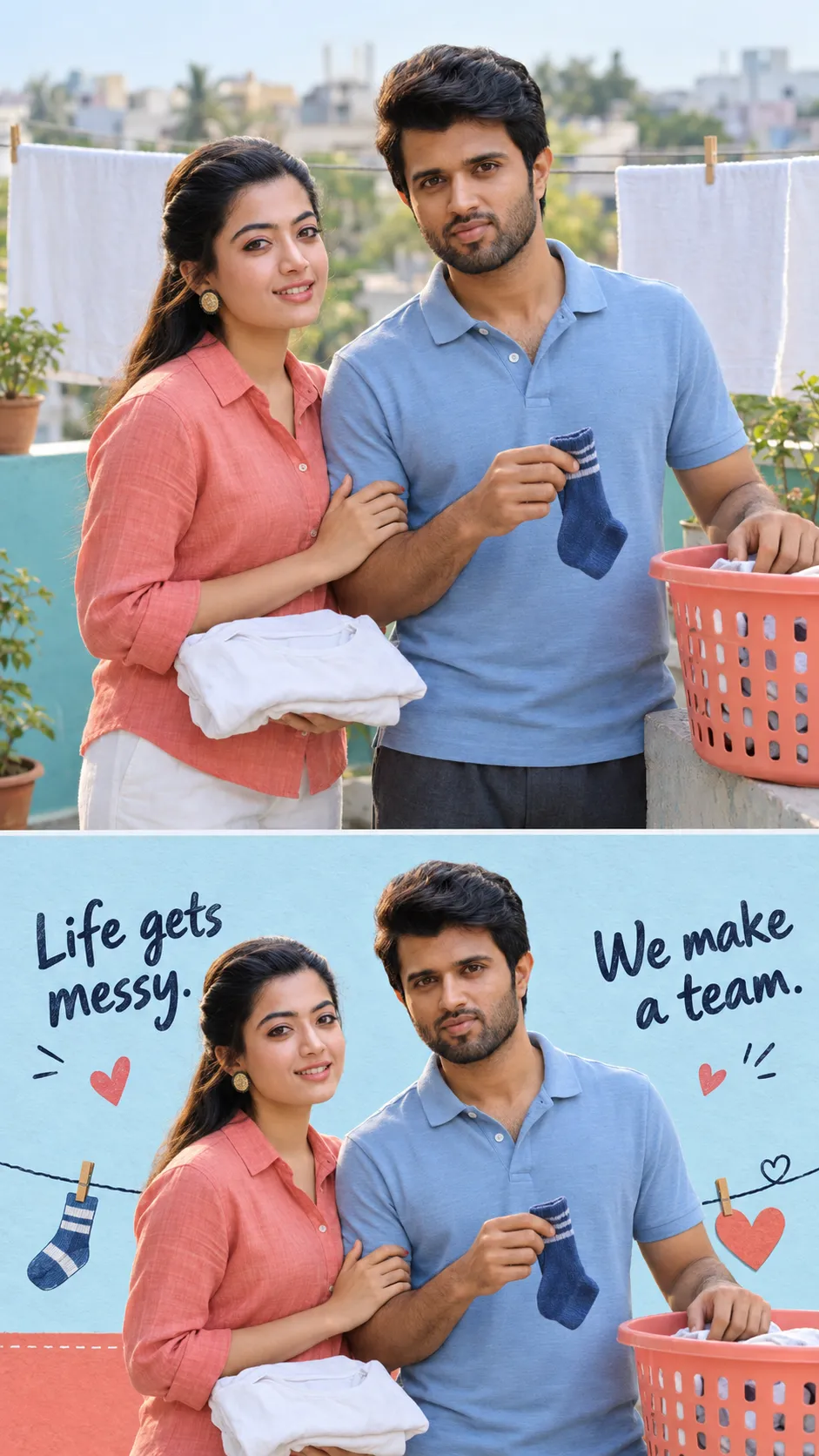 Couple Keepsake in Two Panels