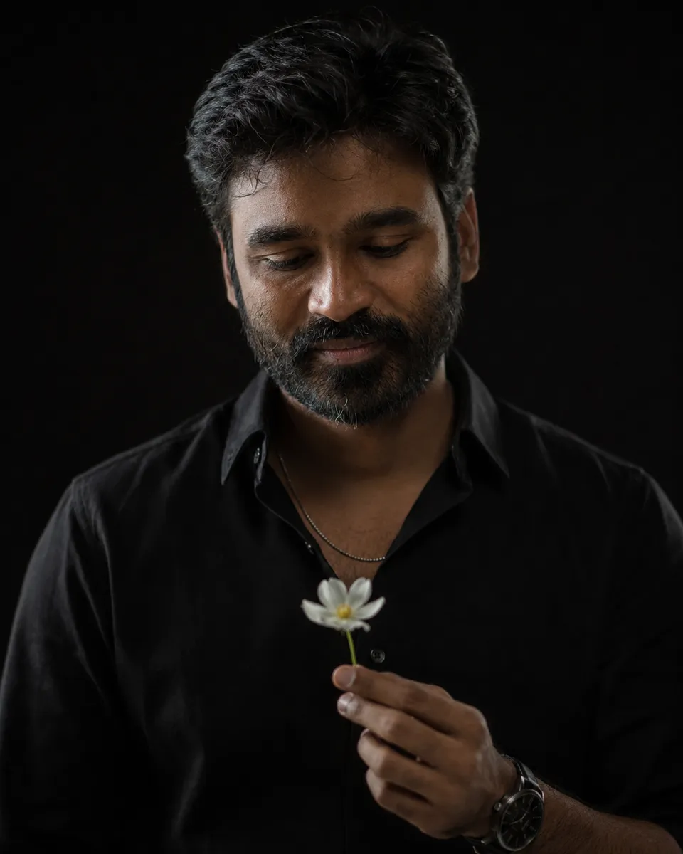 Emotional Moment With White Flower