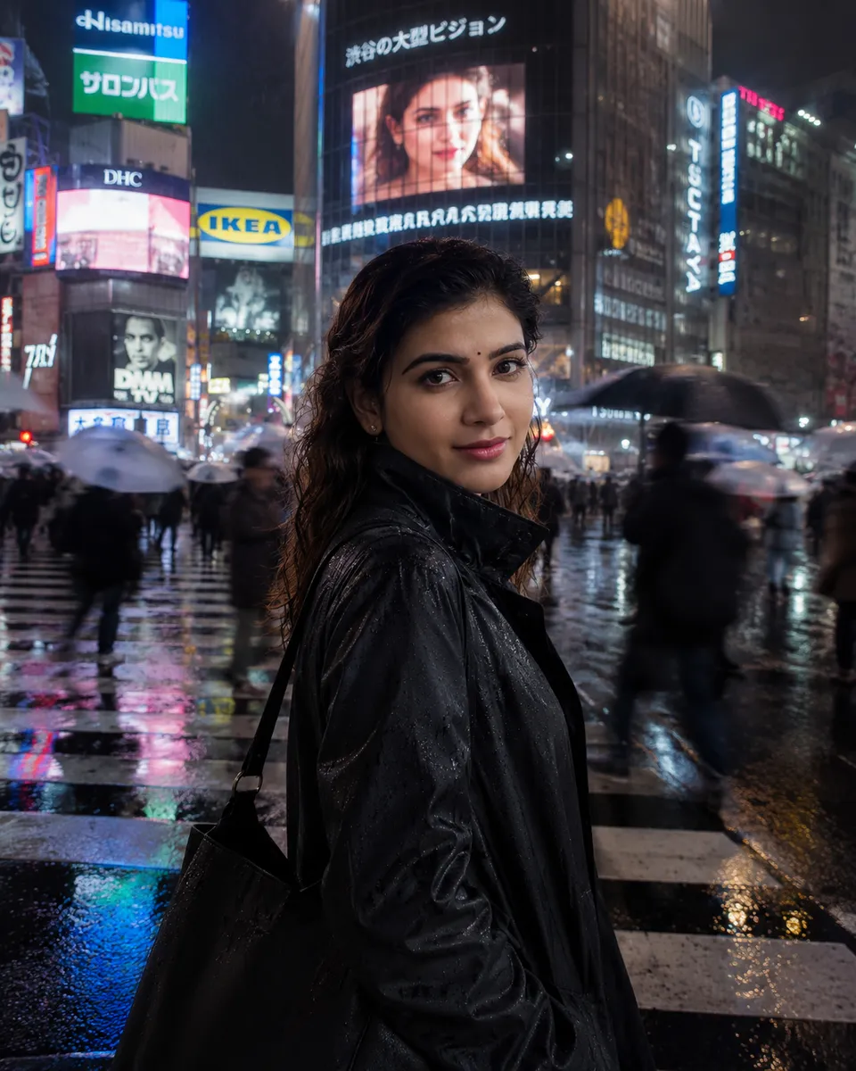 Tokyo, Shibuya Crossing, 11 p.m., Rain