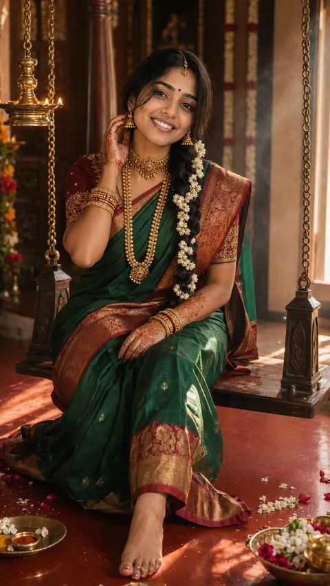Traditional South Indian Woman Portrait