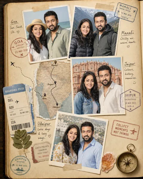 Travel Journal / Passport-Stamp Page (Couple)