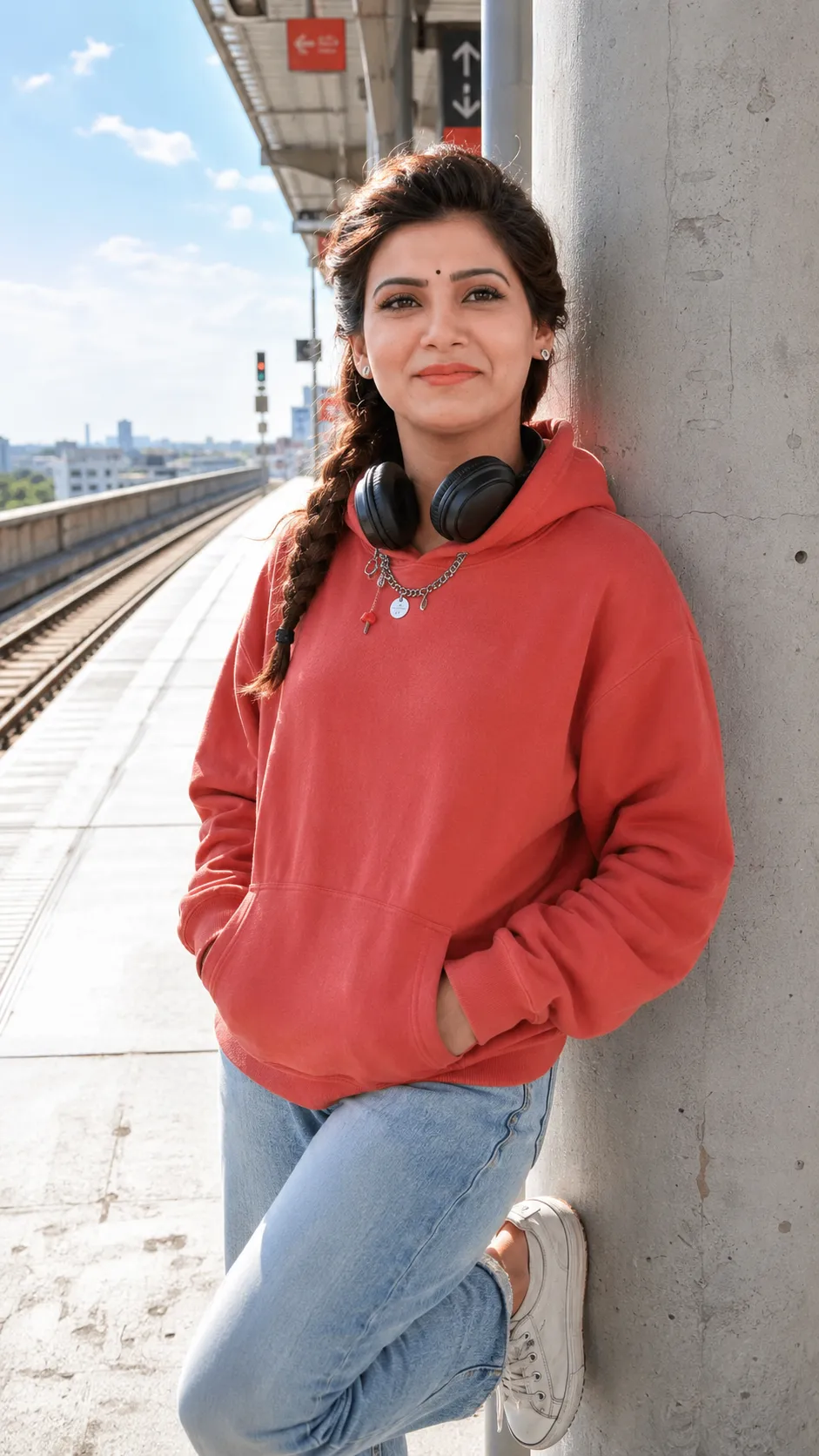 Urban Composure on Metro Platform