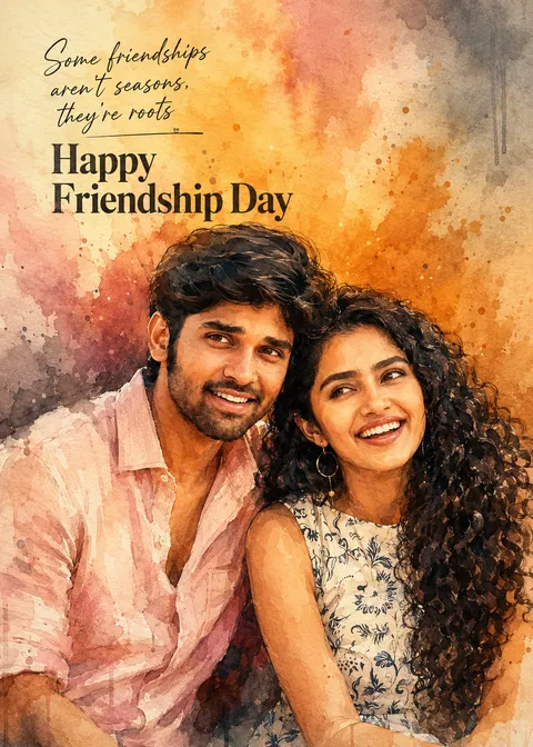 Candid Friendship Day Illustration