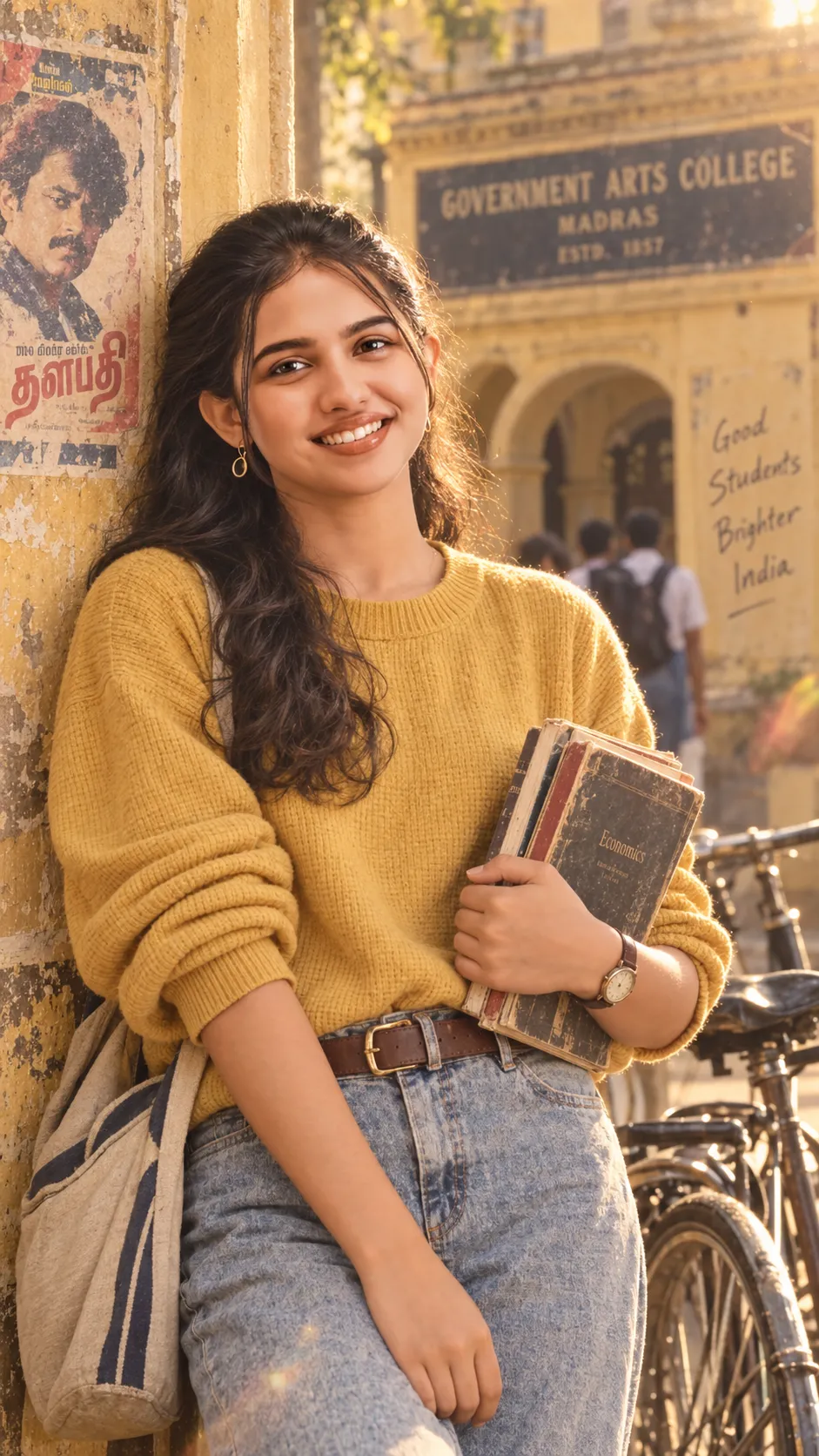 Cinematic Retro Campus Portrait