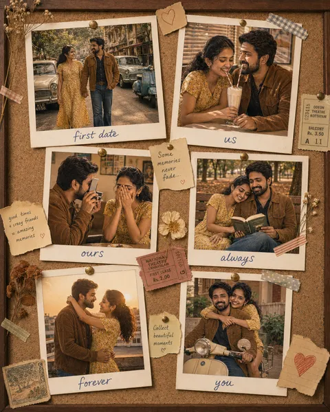 Vintage 1970s Couple Collage