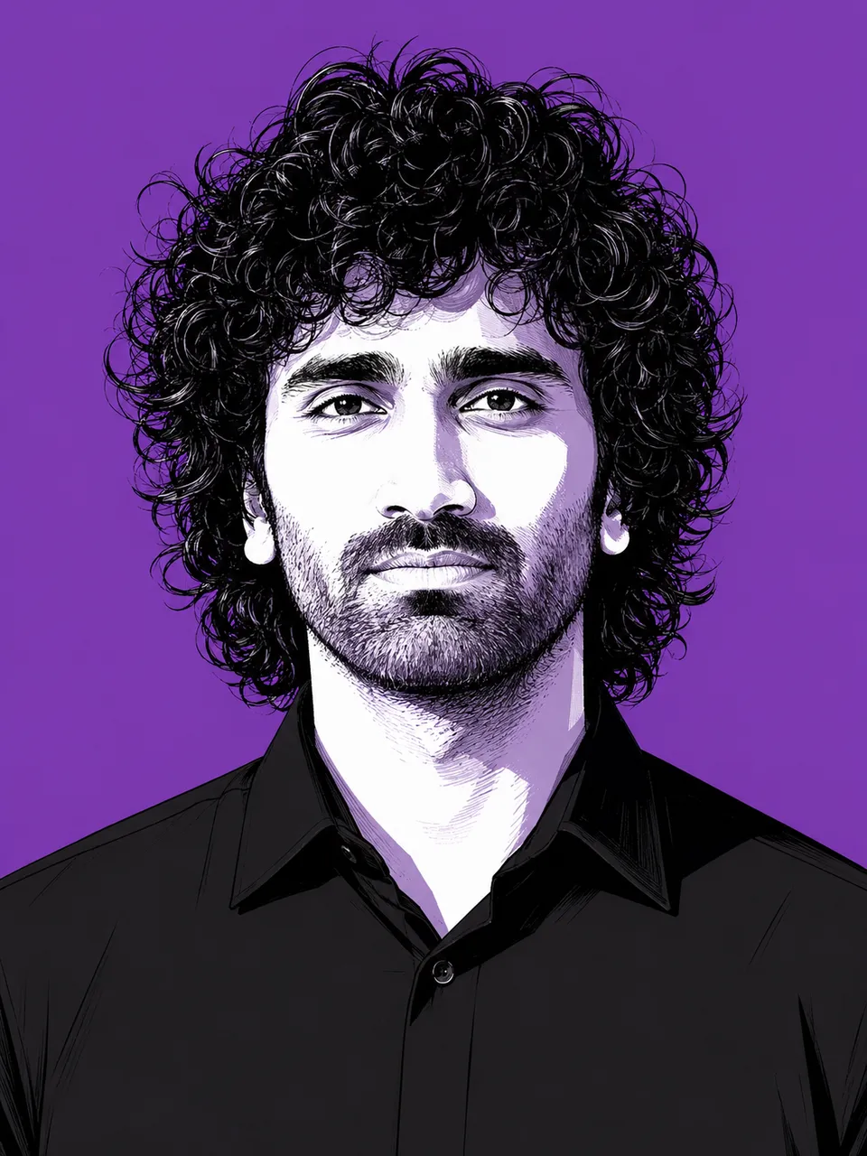 Bold Graphic Ink Portrait